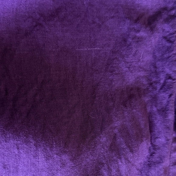 Nich Linen Chic Purple Midi Dress with Belt 100% Linen Small - Picture 7 of 9